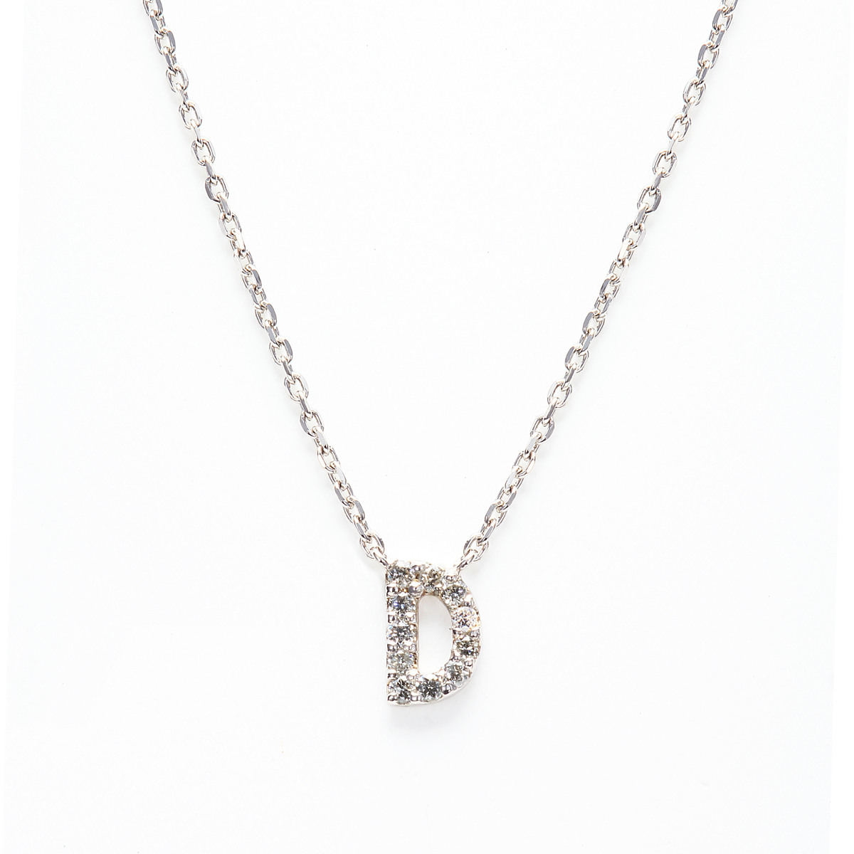 Dia initial necklace D / ダイヤイニシャルネックレスD【SMI/IN01】