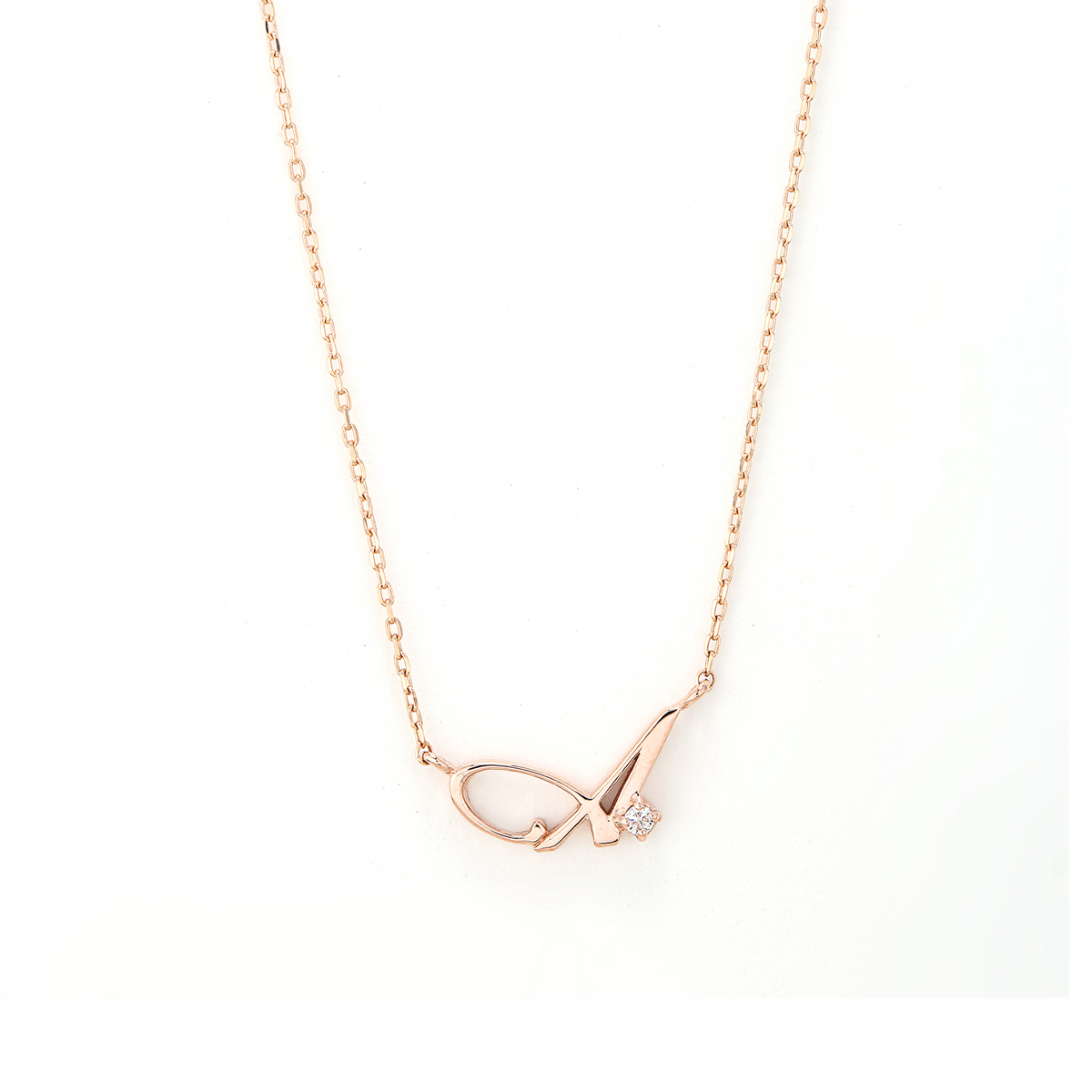 Alison initial necklace A / アリソンイニシャルネックレスA【SMI/IN02】