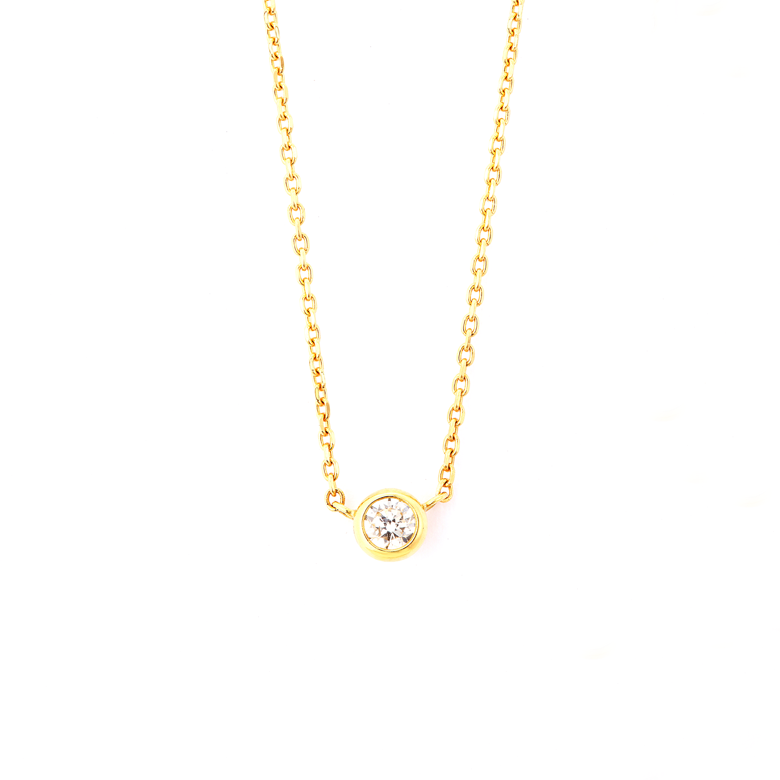 【SMP/NW01】simple solitaire necklace / シンプルソリティアネックレス