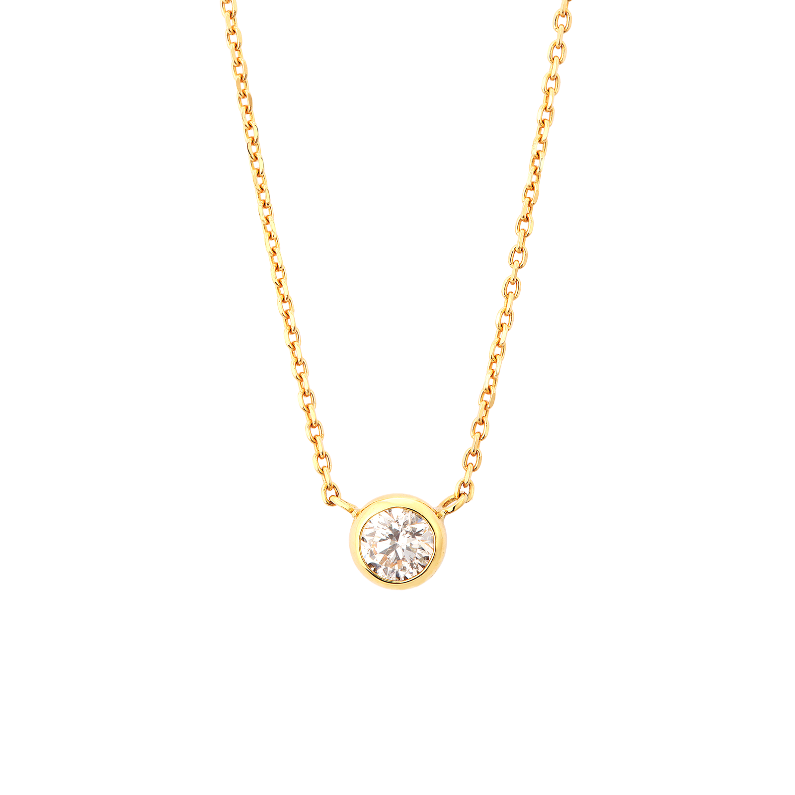 Simple solitaire necklace / シンプルソリティアネックレス 0.2ct【SMP/NW02】