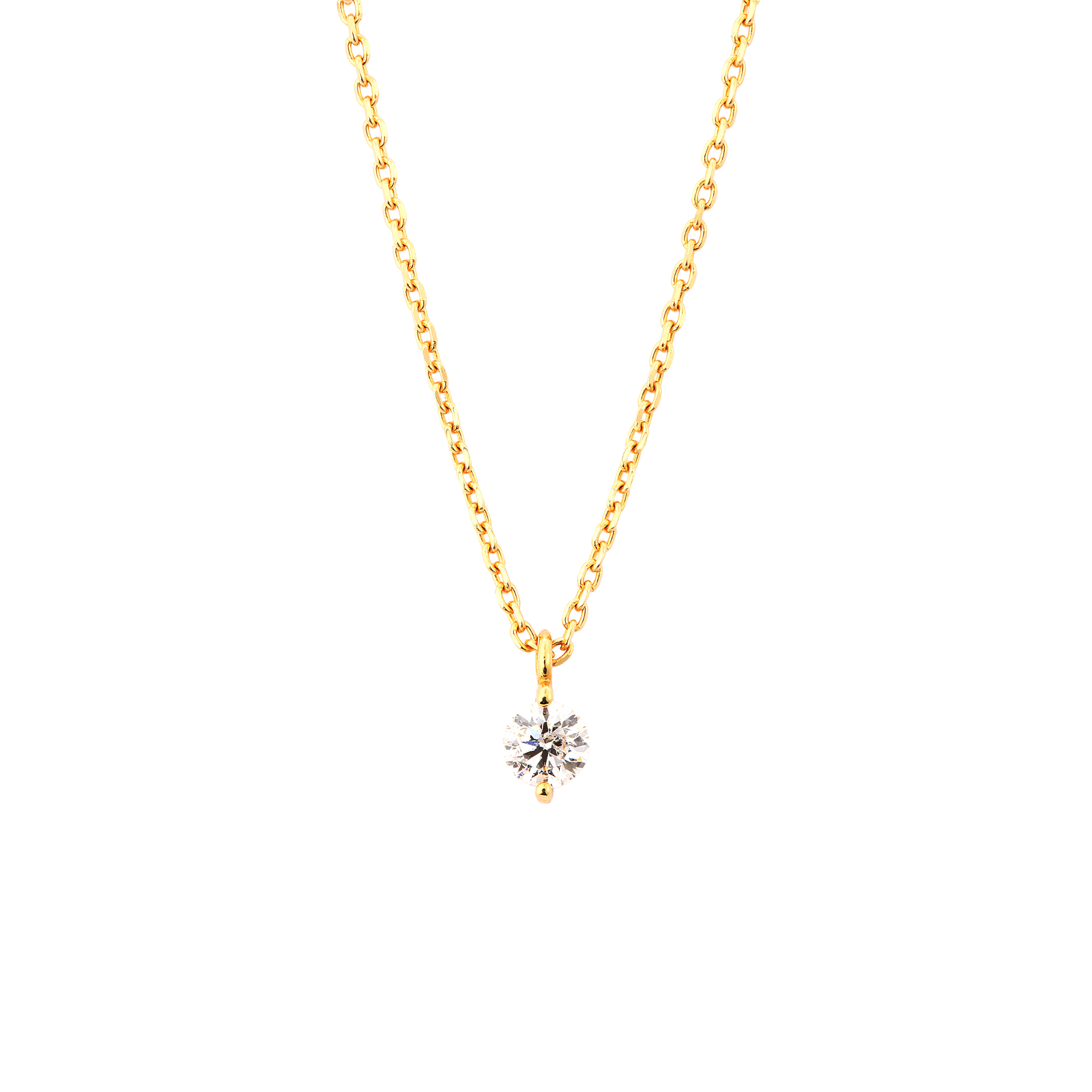 Simple solitaire necklace / シンプルソリティアネックレス 0.2ct【SMP/NW02】