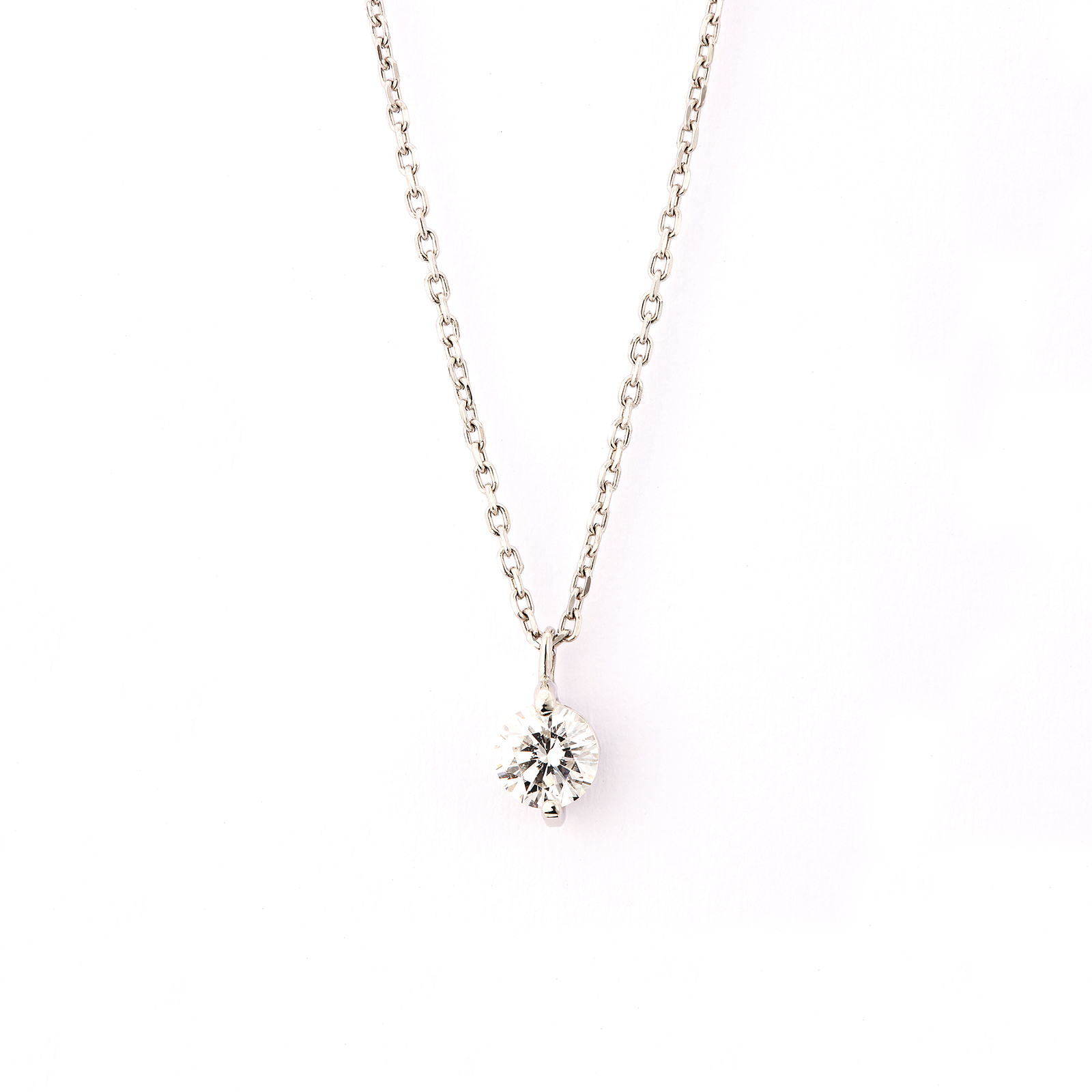 【SMP/NW02】simple solitaire necklace / シンプルソリティアネックレス