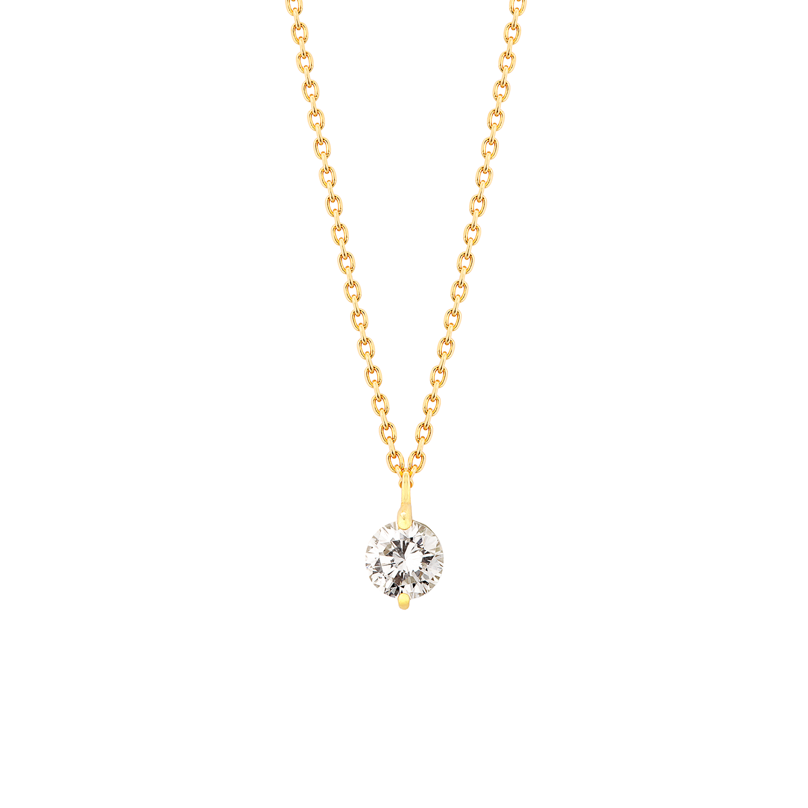 Simple solitaire necklace / シンプルソリティアネックレス 0.2ct【SMP/NW02】