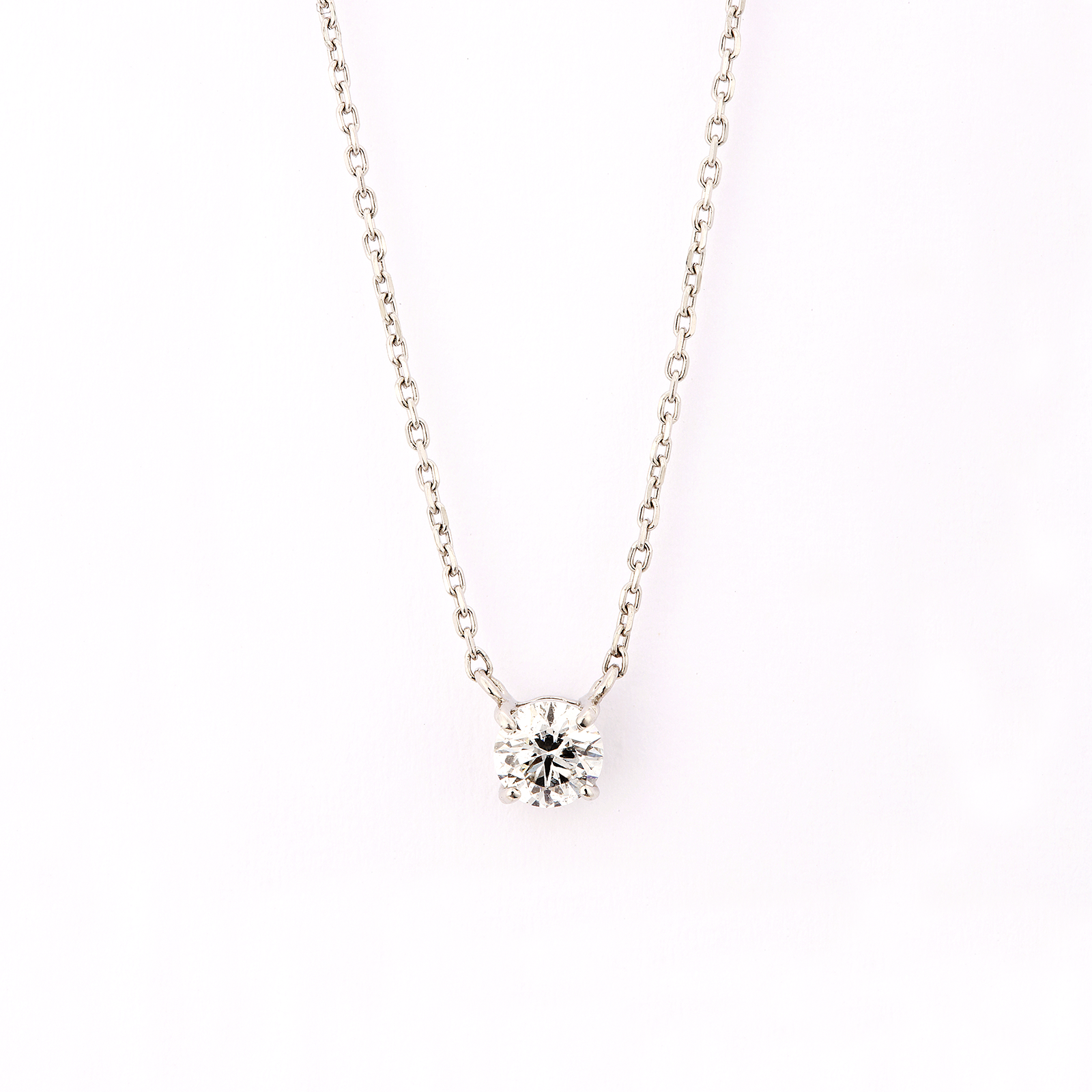 【SMP/NW02】simple solitaire necklace / シンプルソリティアネックレス