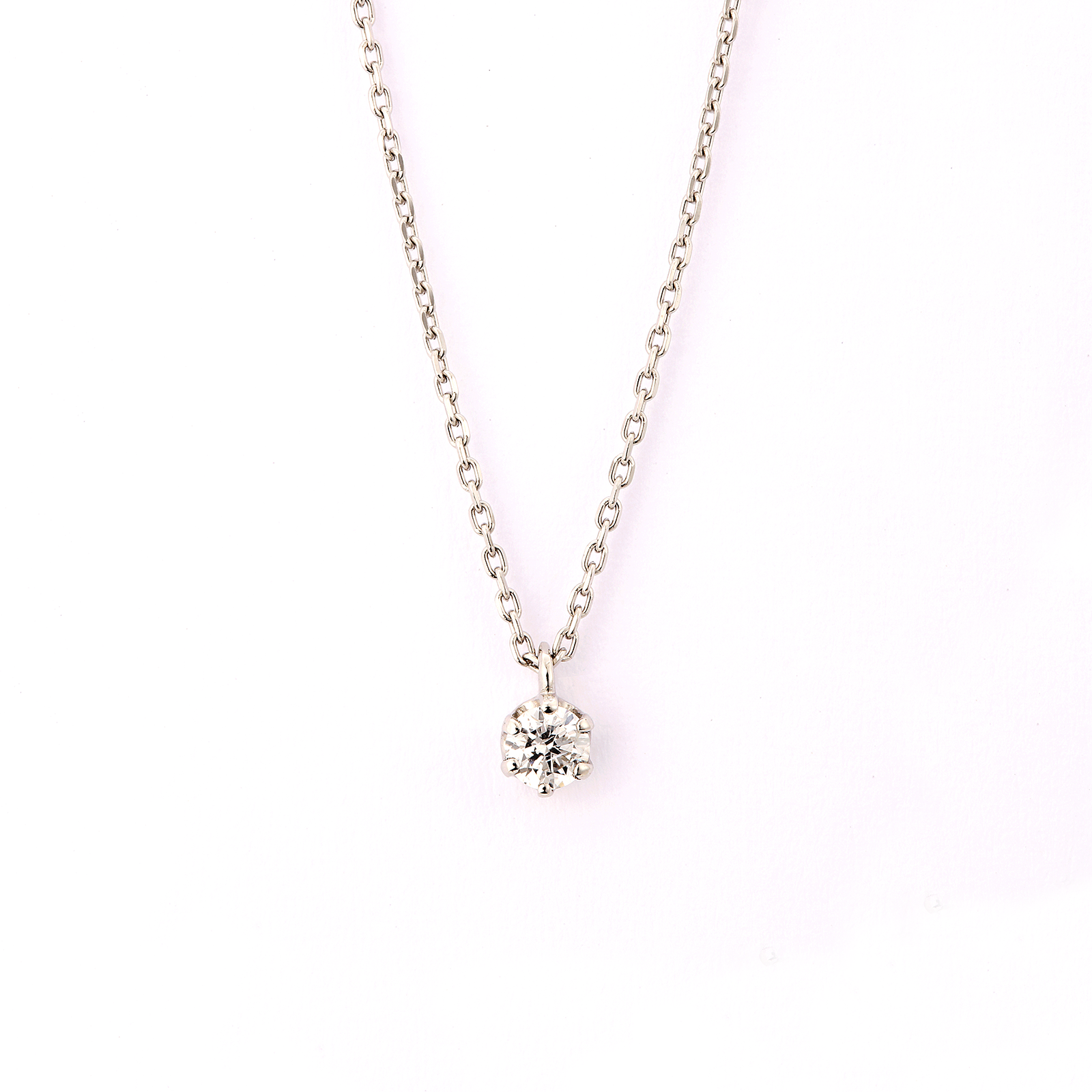 【SMP/NW01】simple solitaire necklace / シンプルソリティアネックレス