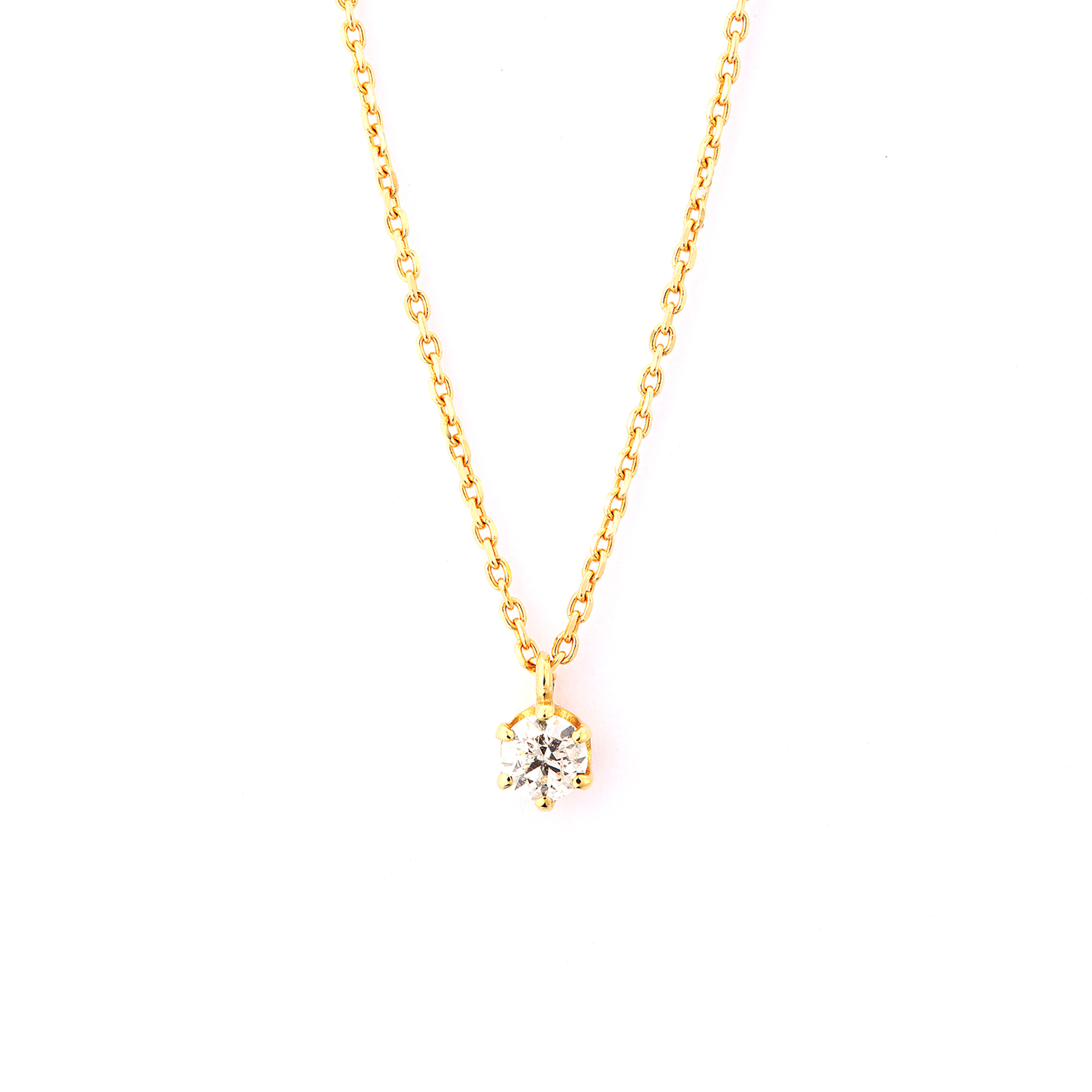【SMP/NW01】simple solitaire necklace / シンプルソリティアネックレス