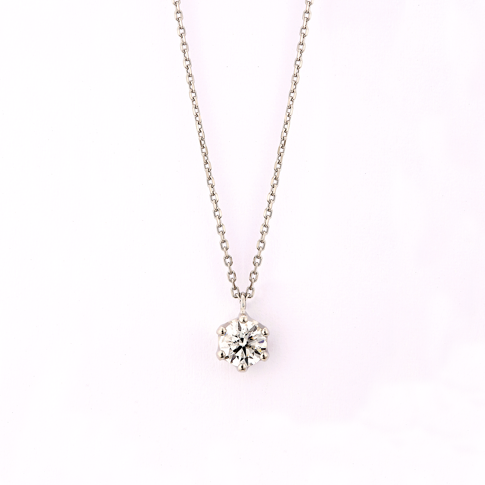 【SMP/NW02】simple solitaire necklace / シンプルソリティアネックレス