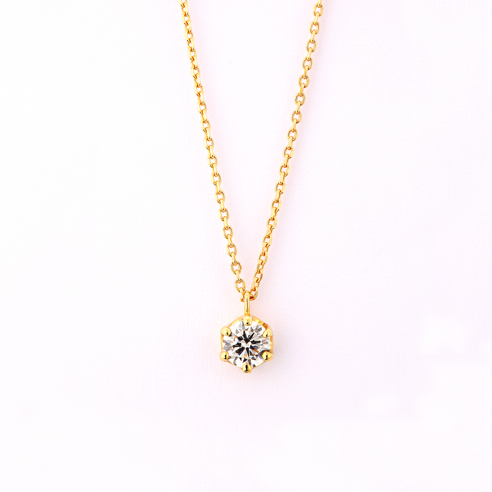 【SMP/NW02】simple solitaire necklace / シンプルソリティアネックレス