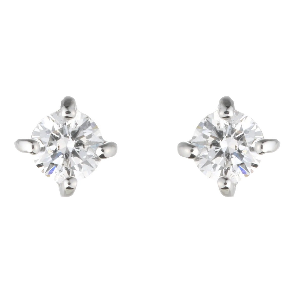 Simple solitaire PE / シンプルソリティアピアス 0.1ct【SMP/PEW01】