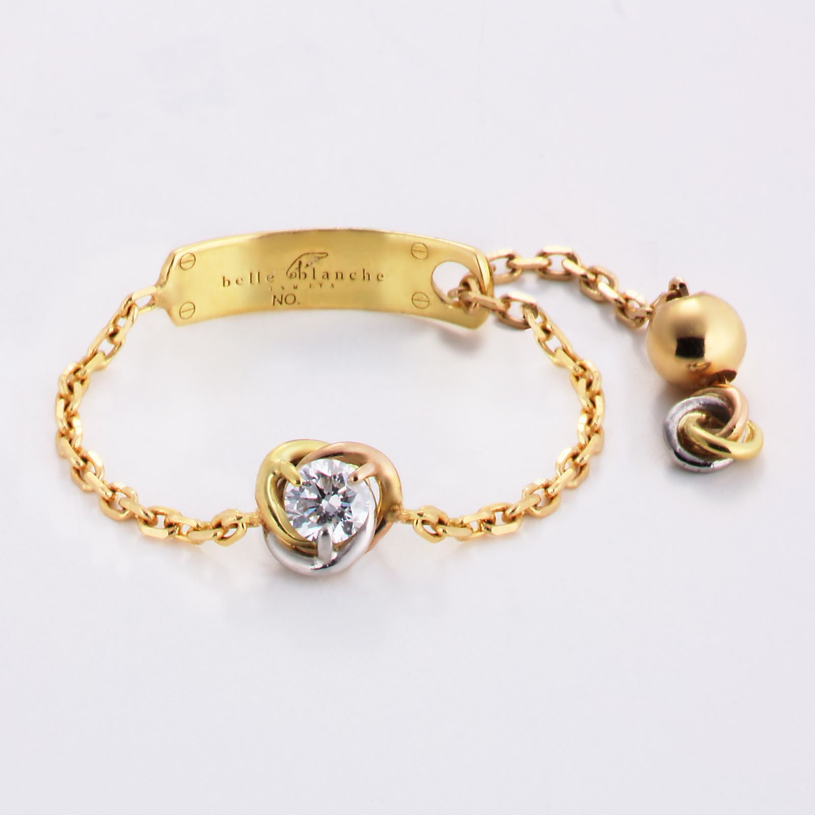 【SOL/R01】Soleil chain ring/ ソレイユ チェーンリング　0.15ct