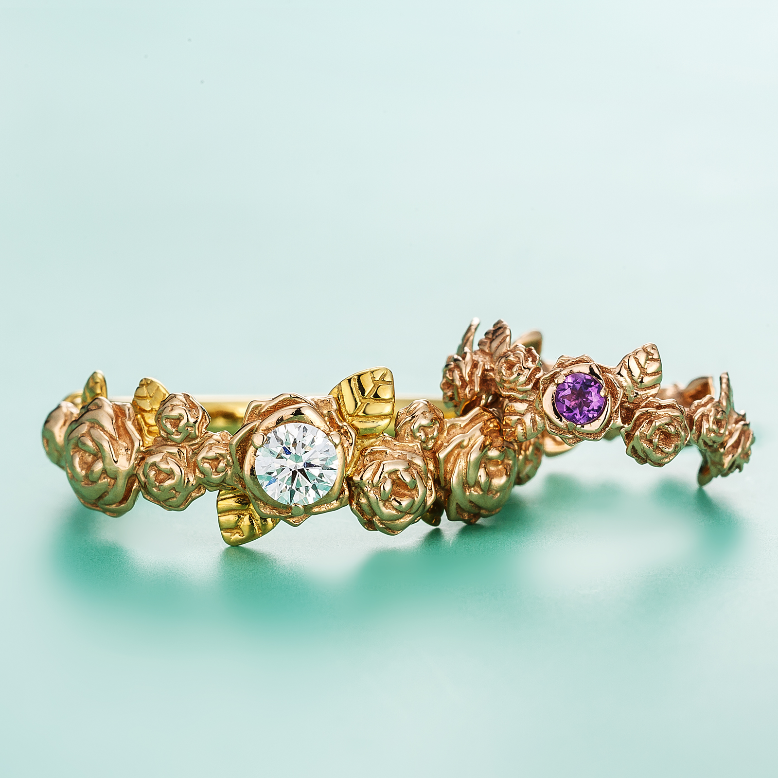 Rose Solitaire Ring / ローズ ソリティアリング　BirthdayStone【BOU/D05】